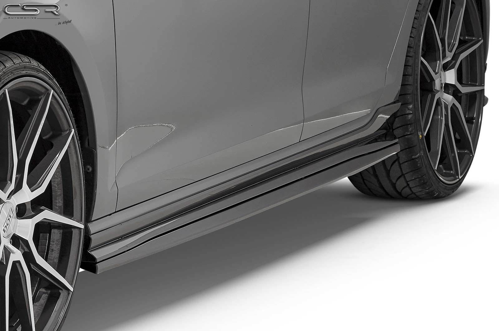 Seitenschweller glänzend für VW Golf 7 GTI TCR SS457-G Schwarz