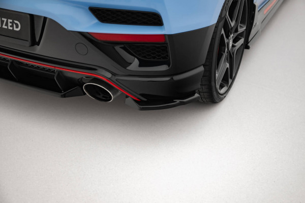 Heck Ansatz Flaps Diffusor Für Hyundai Veloster N Mk2 Schwarz Hochglanz