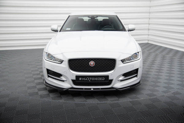 Front Ansatz V.2 Für Jaguar XE R-Sport X760 Schwarz Hochglanz