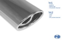 FOX Endschalldämpfer passend für Opel Tigra B TwinTop rechts/links - 115x85 Typ 33 FOX Endschalldämpfer passend für Opel Tigra B TwinTop rechts/links - 115x85 Typ 33
