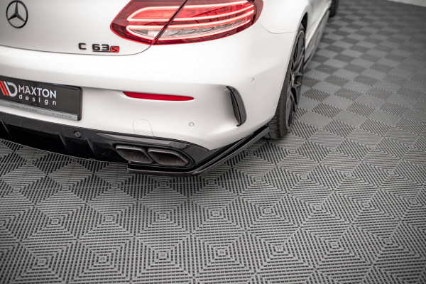 Heck Ansatz Flaps Diffusor Für Mercedes-AMG C 63 AMG Coupe AMG Aero Pack C205 Facelift Schwarz Hochg