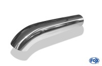 FOX Anschweißendrohr Typ 28 Ø70mm Edelstahl, 250mm, 45° gebogen FOX Anschweißendrohr Typ 28 Ø70mm Edelstahl, 250mm, 45° gebogen