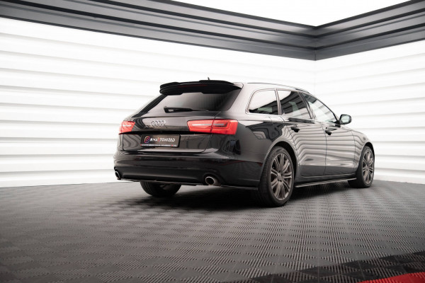 Spoiler CAP V.1 Für Audi A6 C7 Avant Schwarz Hochglanz