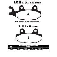 EBC SFA228 HH Scooter Bremsbeläge passend für Suzuki & Peugeot EBC SFA228 HH Scooter Bremsbeläge passend für Suzuki & Peugeot