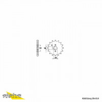 Ritzel 15 Zähne Teilung 428 passend für Derbi Ritzel 15 Zähne Teilung 428 passend für Derbi