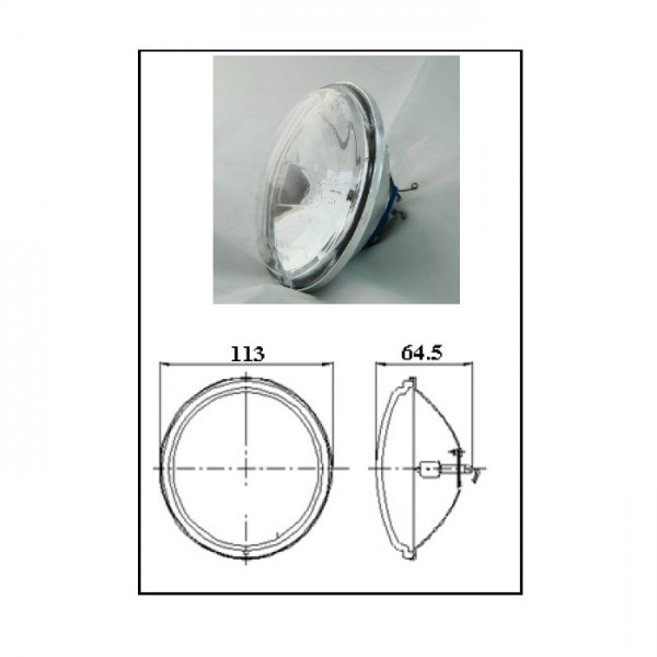 Fernscheinwerfereinsatz 4,5" | 12V | 55W Streuglas | E-geprüft | H3 | Ø 113mm