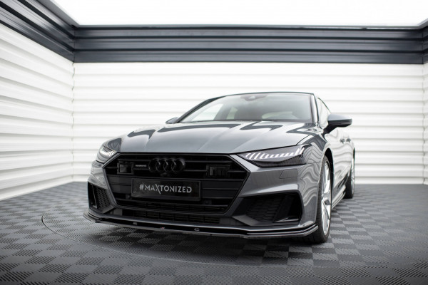 Front Ansatz V.2 Für Audi A7 S-Line C8 / S7 C8 / C8 Facelift / S7 Facelift Schwarz Hochglanz