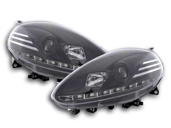 Scheinwerfer Set Daylight LED Tagfahrlicht Fiat Punto Evo 09- schwarz