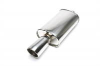 TA-Technix Edelstahl Sportendschalldämpfer universal 100mm rund / gebördelt / angeschrägt TA-Technix Edelstahl Sportendschalldämpfer universal 100mm rund / gebördelt / angeschrägt