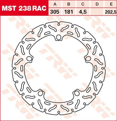 Bremsscheibe starr MST238RAC