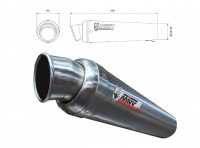 MIVV X-CONE 80 Universal Schalldämpfer rechts Edelstahl 55mm MIVV X-CONE 80 Universal Schalldämpfer rechts Edelstahl 55mm