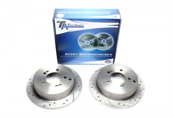 TA Technix Sport Bremsscheiben Satz Hinterachse passend für Hyundai IX35 / Santa Fé I / Trajet / Tuc