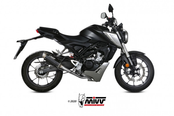 MIVV GPPro Edelstahl Schwarz Honda CB 125 R 18-20