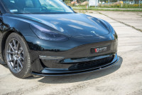 Front Ansatz Für Tesla Model 3 Schwarz Hochglanz