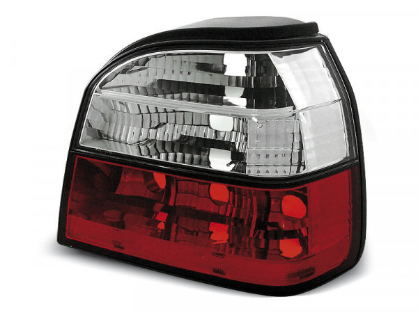 Rücklichter rot weiß passend für VW Golf 3 09.91-08.97
