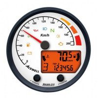 ACEWELL Analog Tacho 210 Km/h mit Digital DZM – Gehäuse schwarz, Zifferblatt weiss ACEWELL Analog Tacho 210 Km/h mit Digital DZM – Gehäuse schwarz, Zifferblatt weiss