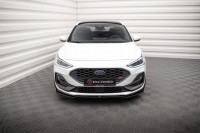 Front Ansatz V.1 Für Ford Focus ST / ST-Line Mk4 Facelift Schwarz Hochglanz
