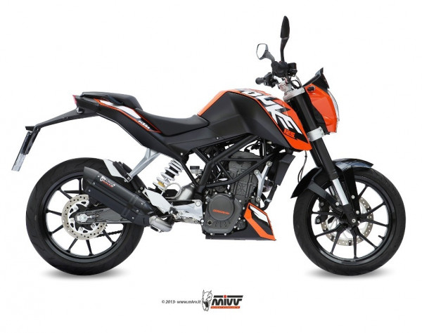 MIVV Suono Edelstahl Schwarz KTM 125 Duke 11-16 - KTM 200 Duke 12-14