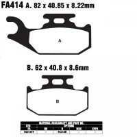 EBC FA414 R Bremsbeläge passend für Suzuki ATV EBC FA414 R Bremsbeläge passend für Suzuki ATV
