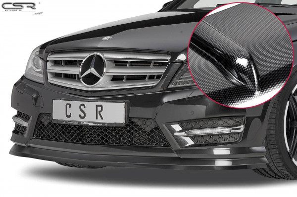 Cup-Spoilerlippe mit ABE für Mercedes Benz C-Klasse 204 CSL308-C Carbon Look Hochglanz