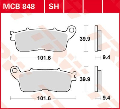 Scheibenbremsbeläge MCB848SH