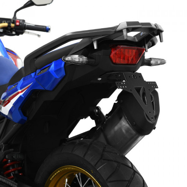 Kennzeichenhalter passend für Honda CRF1000L Africa Twin 18-19, verstellbar, schwarz, inkl. Reflekto