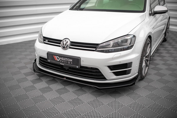 Front Stoßstange Flaps Für VW Golf R Mk7 Schwarz Hochglanz