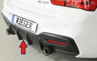 Rieger Heckeinsatz glanz schwarz für BMW 1er F20 (1K4) Lim. / 4-tür. 05.2015- (ab Facelift) LCI