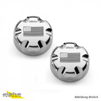 Bitubo Abdeckkappen für JBH Gabeldämpfer chrom USA Flagge Bitubo Abdeckkappen für JBH Gabeldämpfer chrom USA Flagge