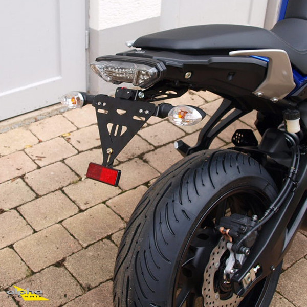 alpha Technik Kennzeichenhalter für Yamaha MT07 Tracer700 MTT690 Typ RM14 RM15 Modelljahr 2016-