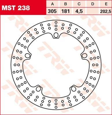 Bremsscheibe starr MST238