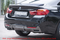 Rieger Heckeinsatz glanz schwarz für BMW 4er F36 (3C) Gran Coupé (5-tür.) 05.14-06.15 (bis Facelift Ausführung: Schwarz matt