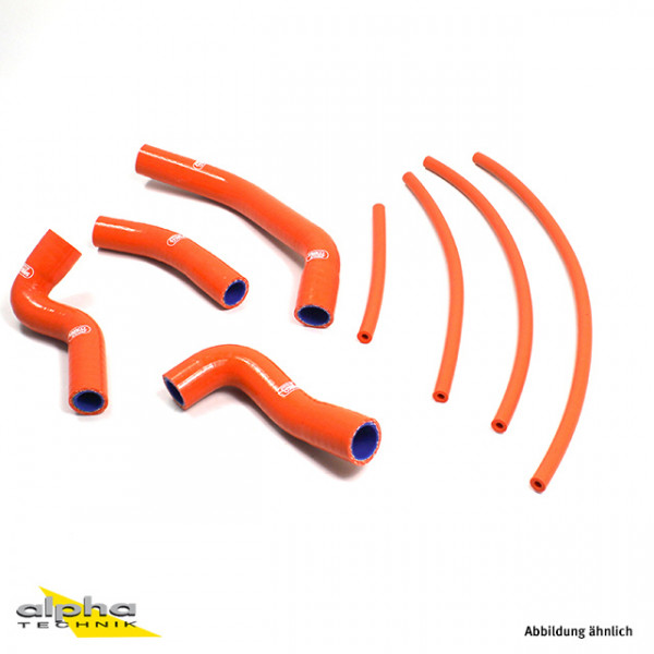 SAMCO SPORT Siliconschlauch Kit OEM Design orange für KTM 390 RC Modelljahr 2014-2020