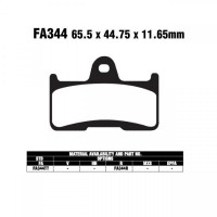 EBC FA344 R Bremsbeläge passend für Yamaha YFM 660 Grizzly EBC FA344 R Bremsbeläge passend für Yamaha YFM 660 Grizzly