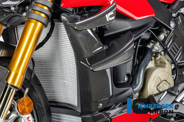 Ilmberger Carbon Wasserkühlerabdeckung links glanz für Ducati Streetfighter V4 2020-