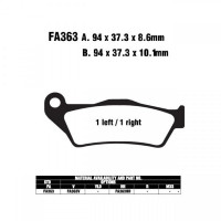 EBC FA363 HH Bremsbeläge passend für BMW R 850 EBC FA363 HH Bremsbeläge passend für BMW R 850