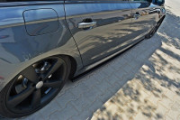 Seitenschweller Ansatz Für Audi S6 / A6 S-Line C7 Schwarz Hochglanz