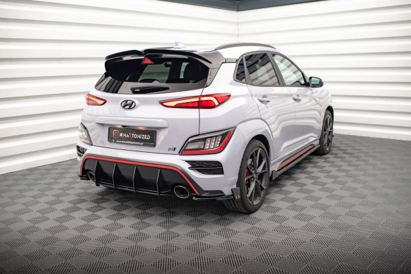 Heck Ansatz Flaps Diffusor V.1 +Flaps Für Hyundai Kona N Mk1