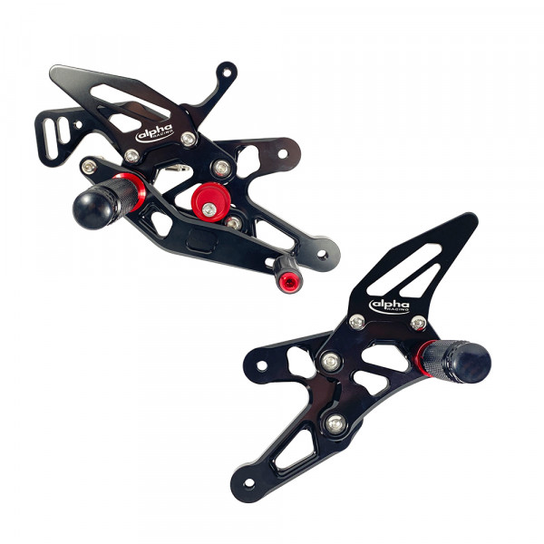 TRACK Fußrastenanlage schwarz passend für BMW S1000RR / S1000R