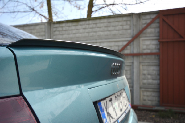 Spoiler CAP Für Audi A4 / S4 B5 Limousine Schwarz Hochglanz