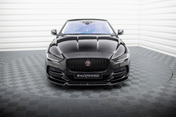 Front Ansatz V.2 Für Jaguar XE X760 Facelift Schwarz Hochglanz