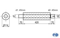 FOX Uni-Schalldämpfer rund Edelstahl Ø114mm Länge 420mm FOX Uni-Schalldämpfer rund Edelstahl Ø114mm Länge 420mm