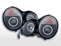Scheinwerfer Set passend für Mercedes E-Klasse W210 95-98 schwarz Scheinwerfer Set passend für Mercedes E-Klasse W210 95-98 schwarz