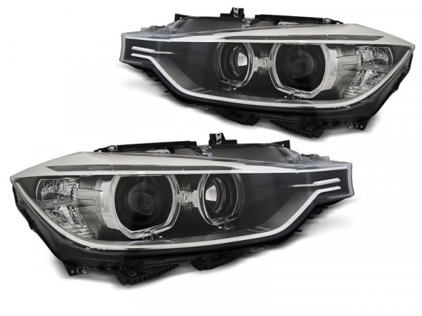 Scheinwerfer Angel Eyes LED Black passend für BMW F30 / f31 10.11 - 05.15
