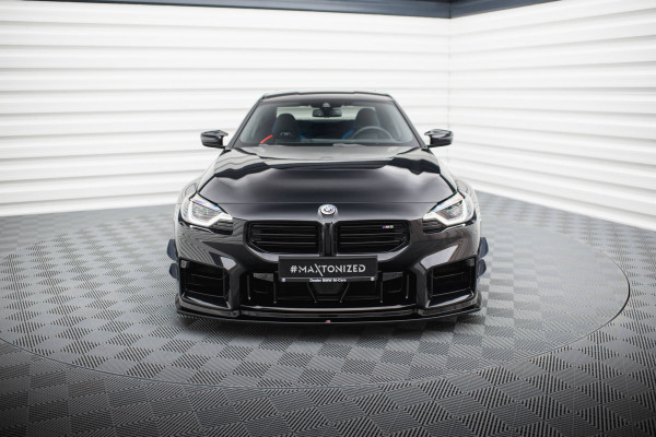 Front Ansatz V.4 Für BMW M2 G87 Schwarz Hochglanz