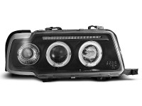 Scheinwerfer Angel Eyes schwarz passend für Audi 80 B4 09.91–04.96 Scheinwerfer Angel Eyes schwarz passend für Audi 80 B4 09.91–04.96
