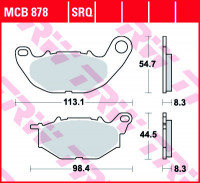 TRW Scheibenbremsbeläge MCB878 passend für Yamaha MT03 ABS RH07K TRW Scheibenbremsbeläge MCB878 passend für Yamaha MT03 ABS RH07K
