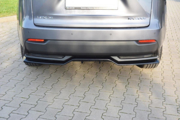 Mittlerer Diffusor Heck Ansatz Für Lexus NX Mk1 H DTM LOOK Schwarz Hochglanz