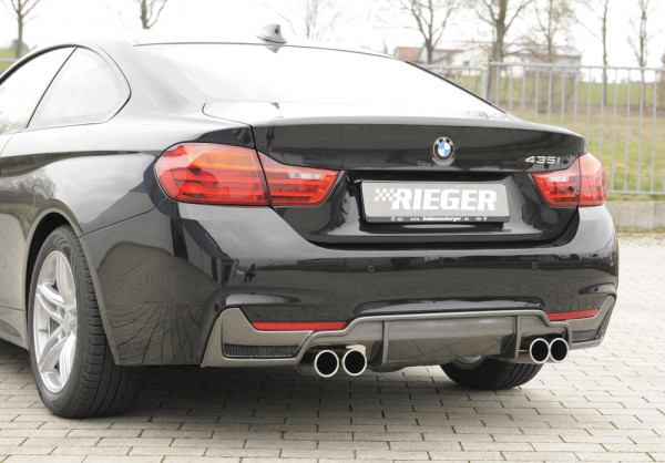 Rieger Heckeinsatz carbon look für BMW 4er F33 (3C) Cabrio 03.13-06.15 (bis Facelift)