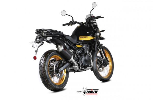 MIVV DAKAR Edelstahl Schwarz Endschalldämpfer passend für Royal Enfield Himalayan 450 2024